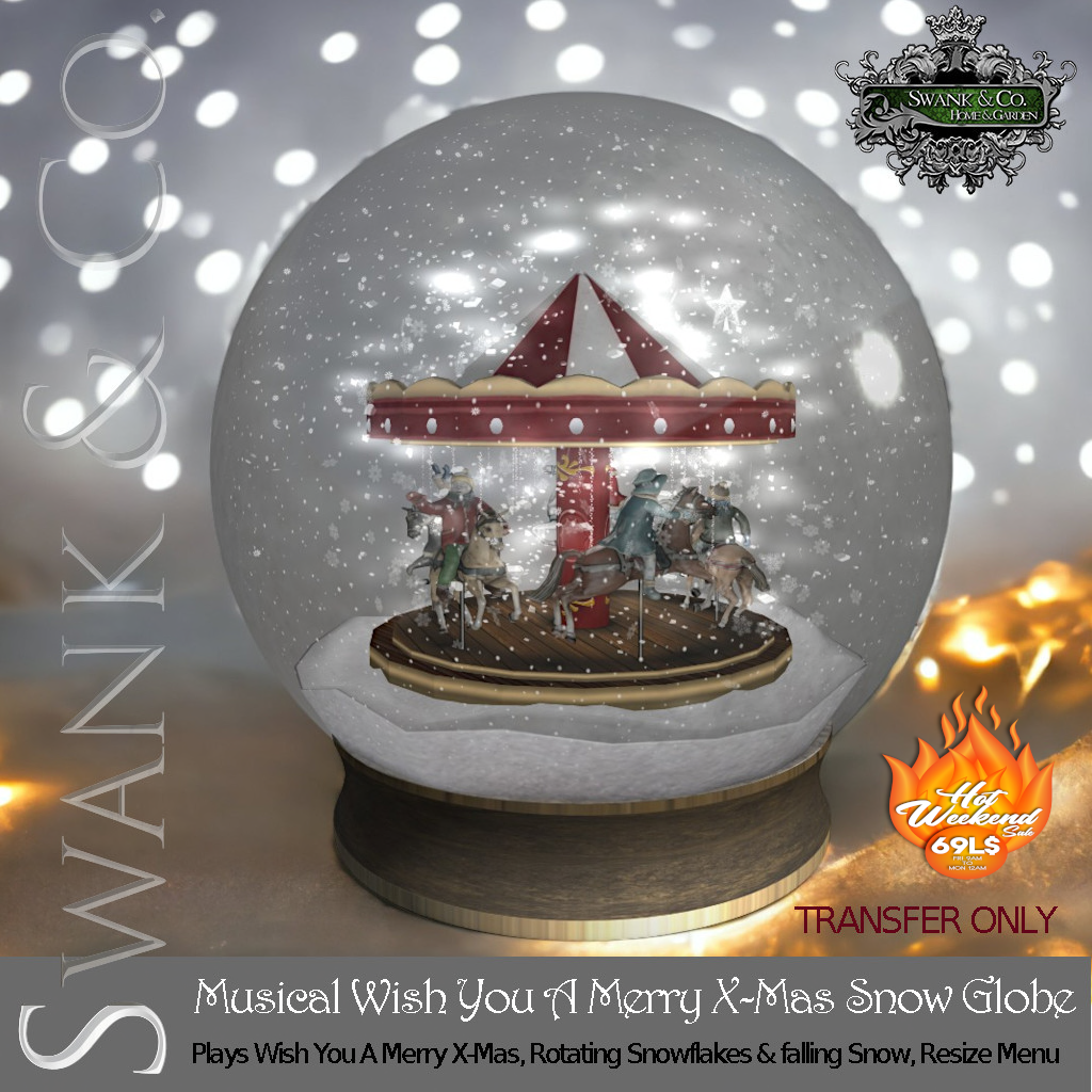Swank & Co. – Musical Wish You a Merry X-Mas Snow Globe