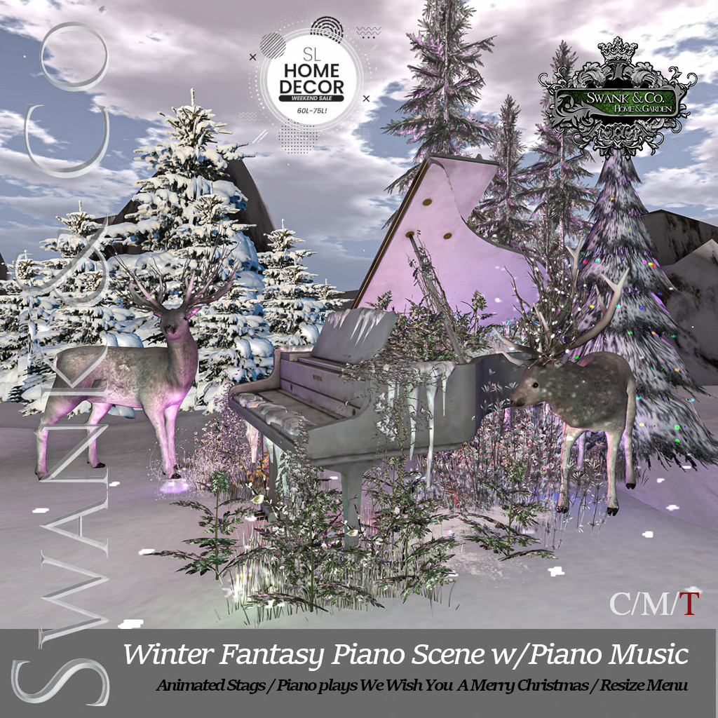 Swank & Co. – Winter Fantasy Piano Scene w/Piano Music