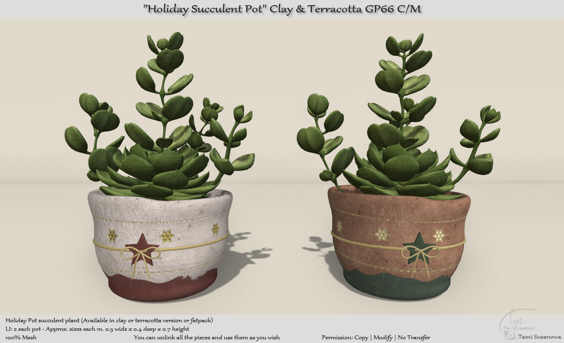 Tm Creation – Holiday Succulent Plant