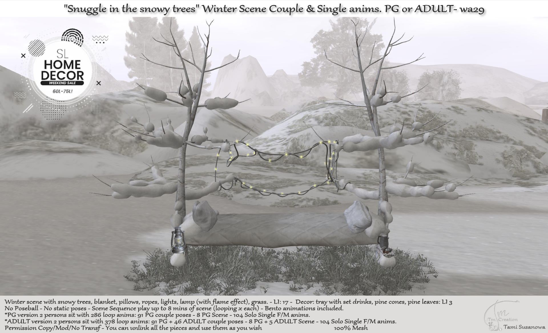 Tm Creation – Snuggle in the Snowy Trees