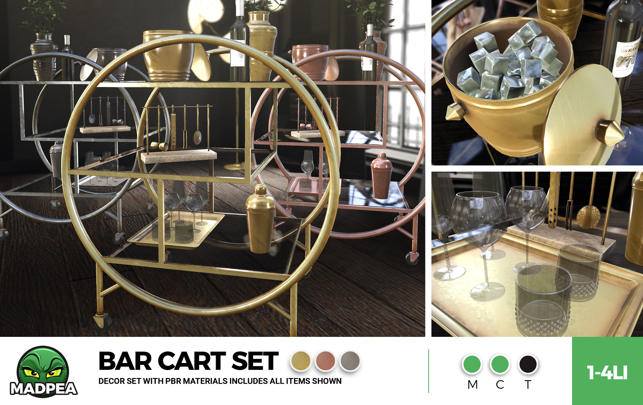 MadPea – Bar Cart Set