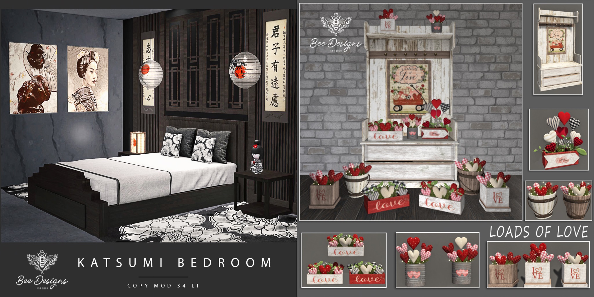 Bee Designs – Katsumi Bedroom & Loads of Love