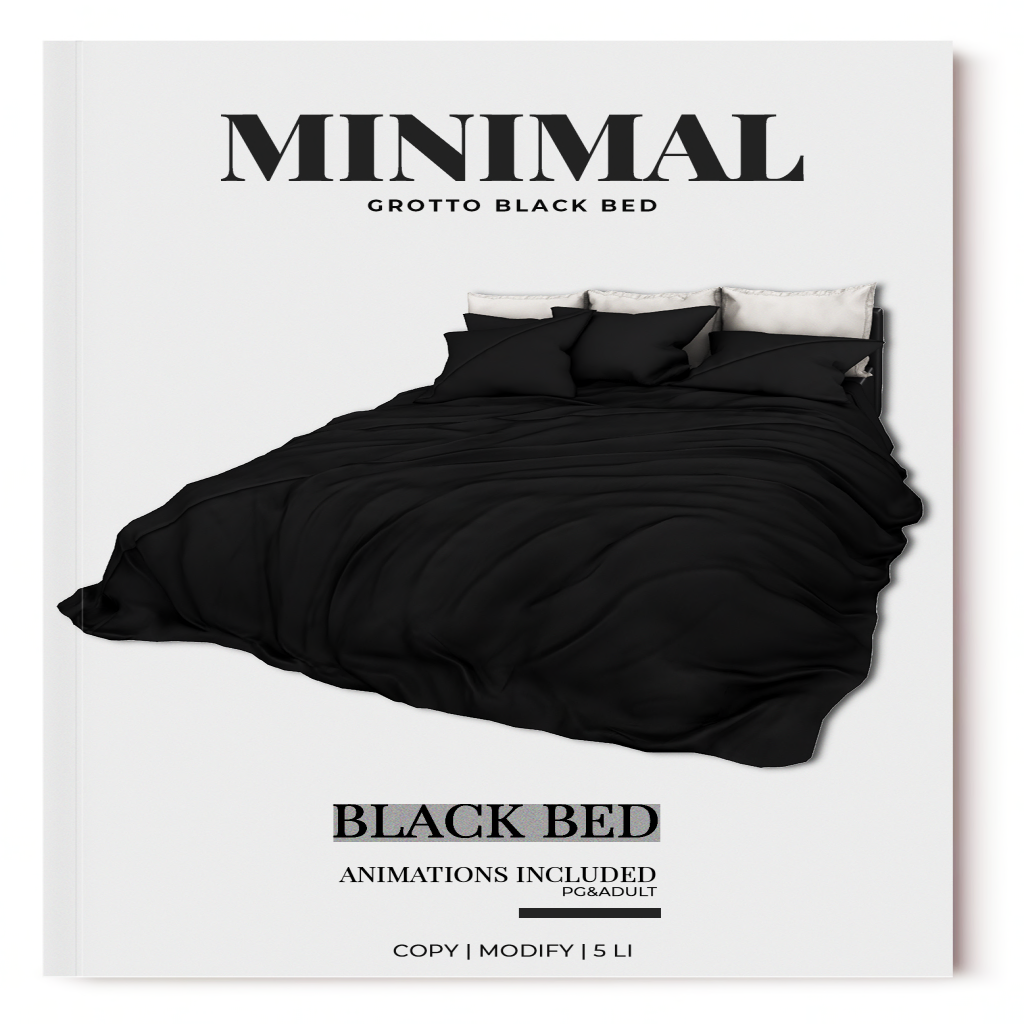 Minimal – Grotto Black Bed