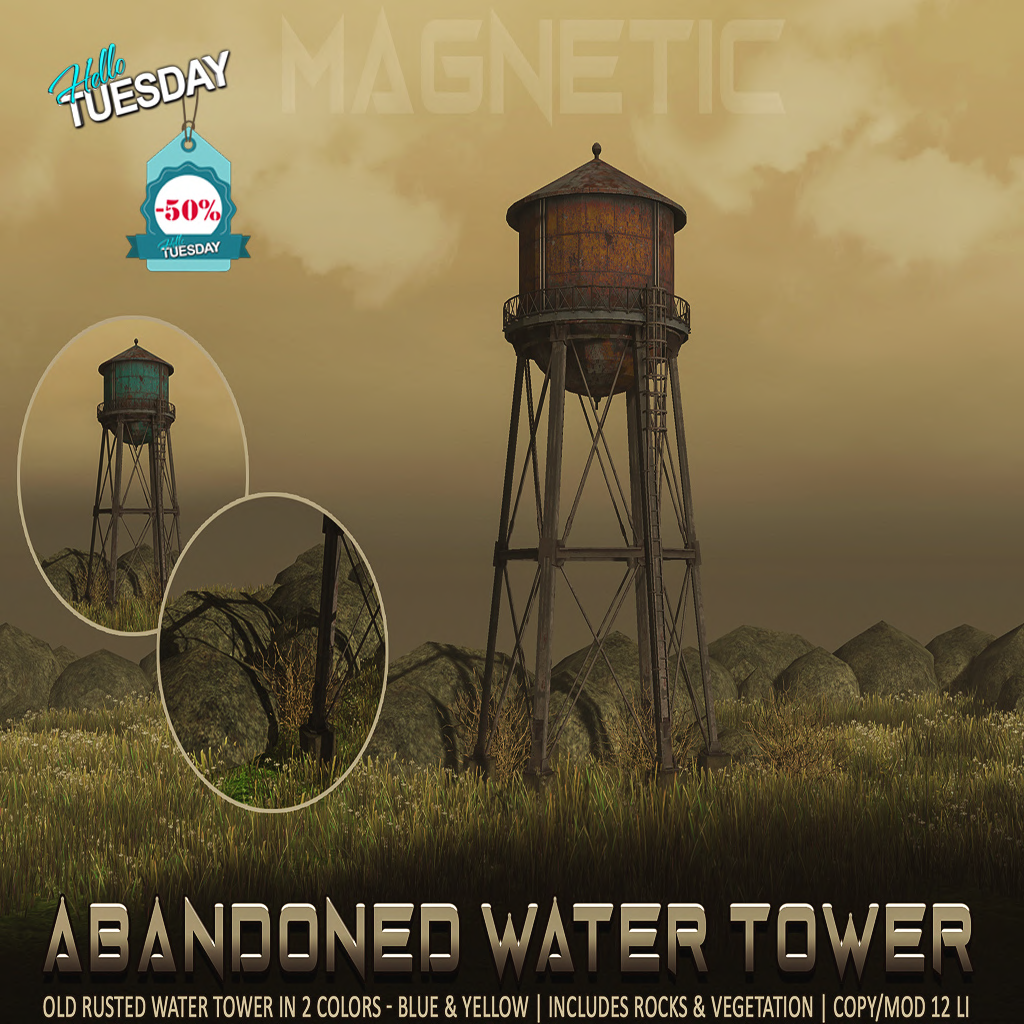 Magnetic – Stained Glass Bottles & Abandoned Water Tower
