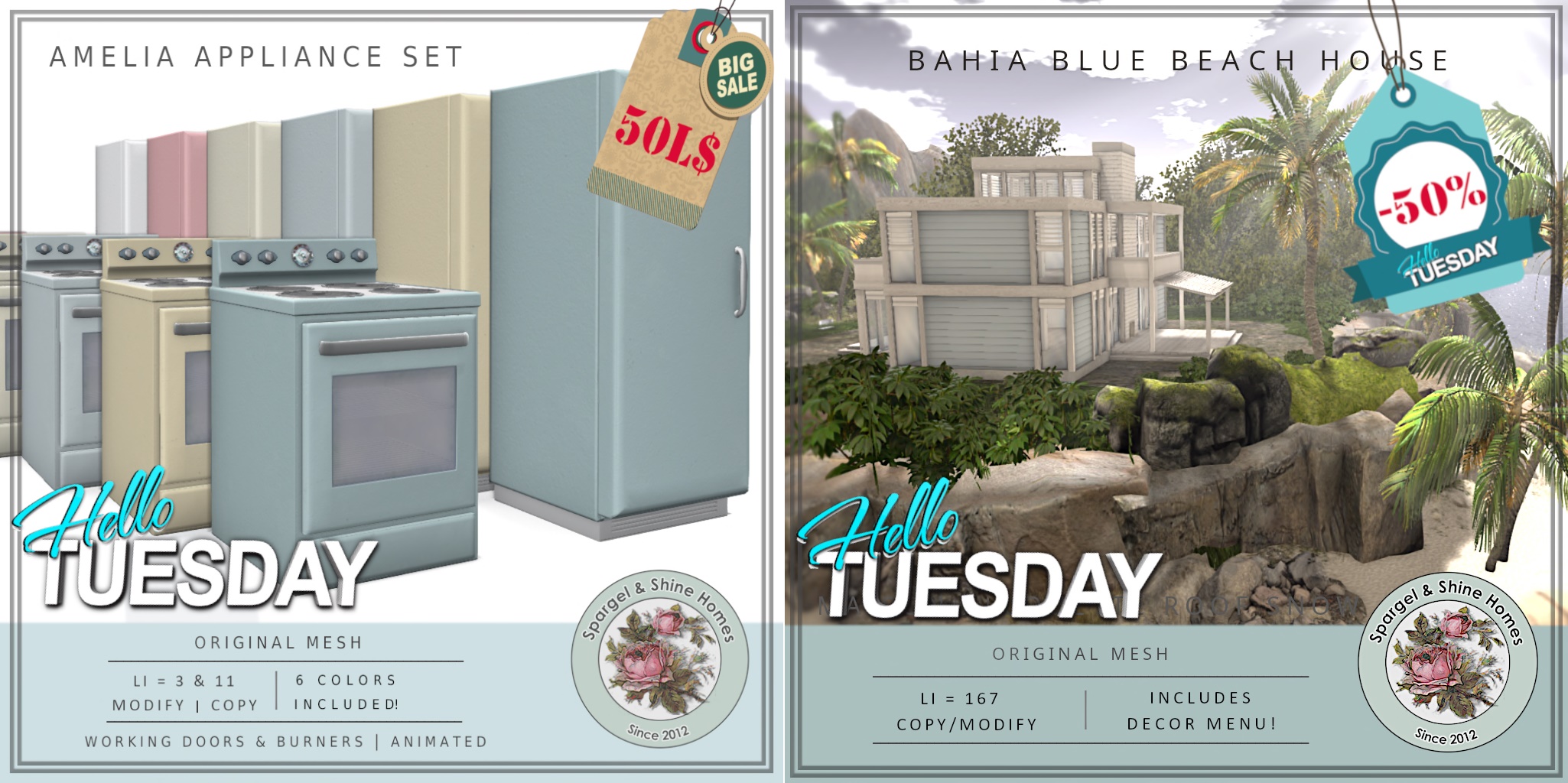 Spargel & Shine – Amelia Appliance Set & Bahia Blue Beach House