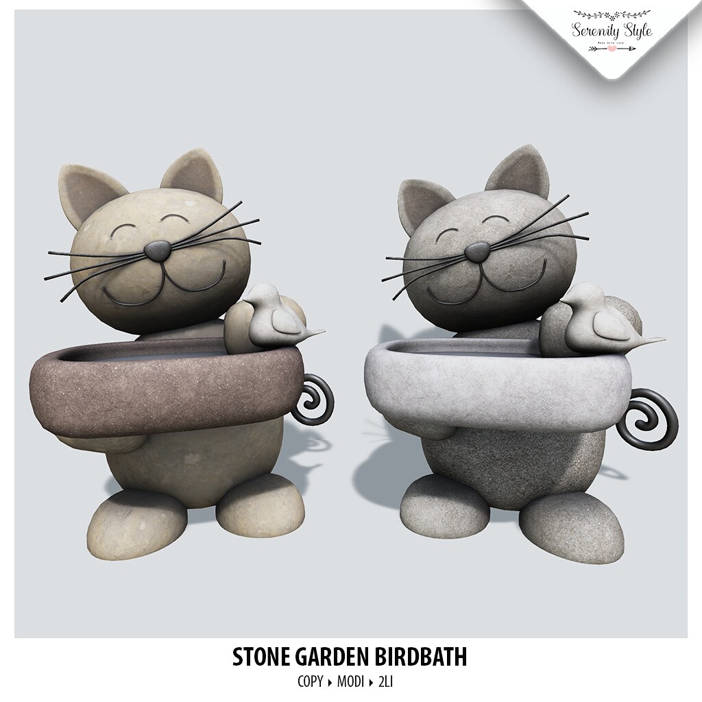 Serenity Style – Stone Garden Birdbath