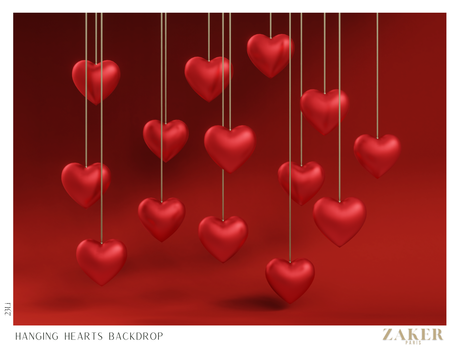 Zaker – Hanging Hearts Backdrop