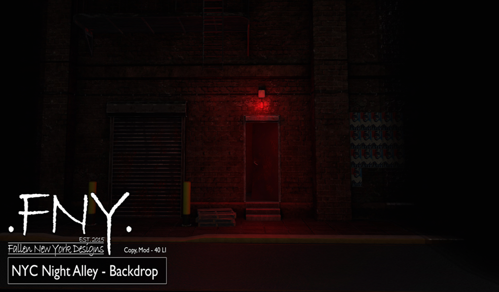 FNY Designs – NYC Night Alley Backdrop