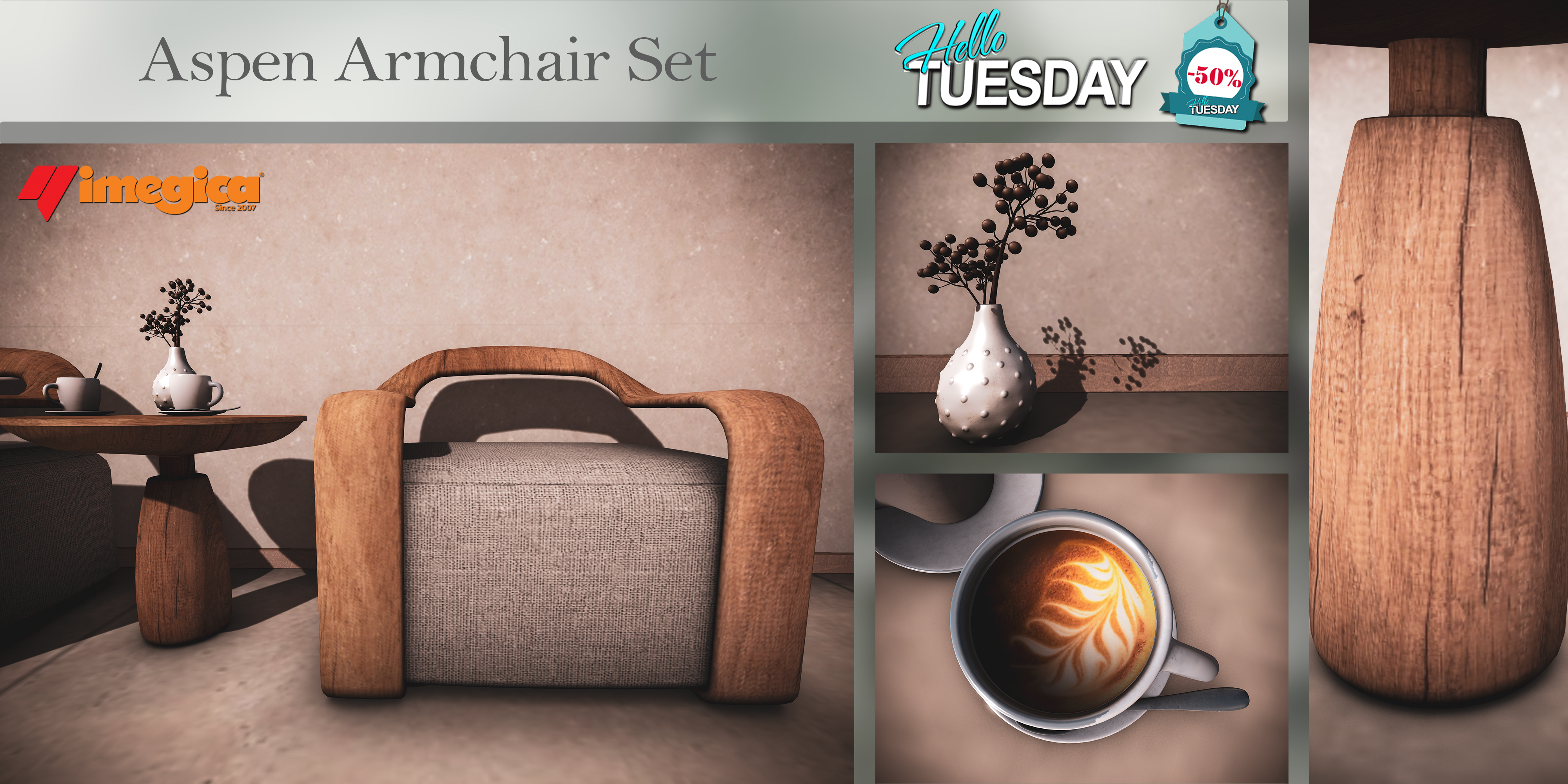 Imegica – Aspen Armchair Set