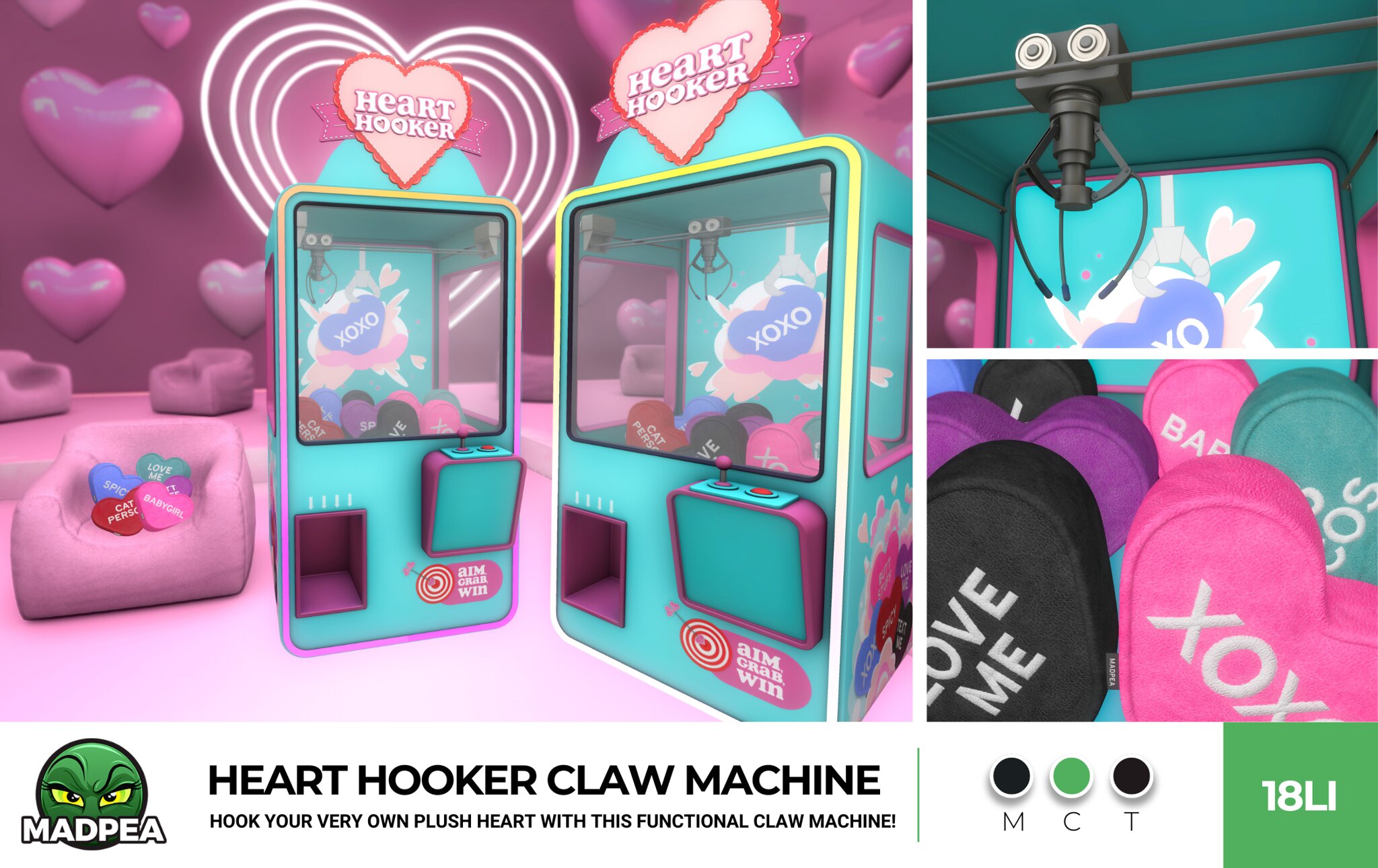 MadPea – Heart Hooker Claw Machine