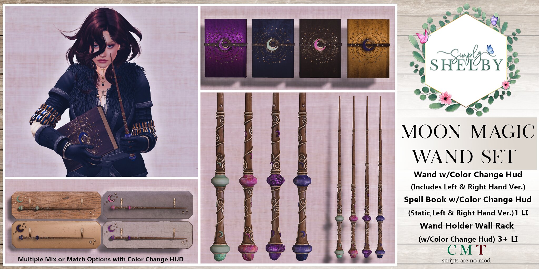 Simply Shelby – Moon Magic Wand & Spellbook Set