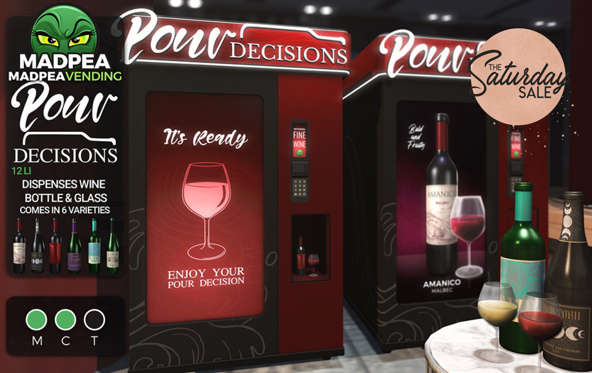 MadPea – Pour Decisions Wine Vending Machine