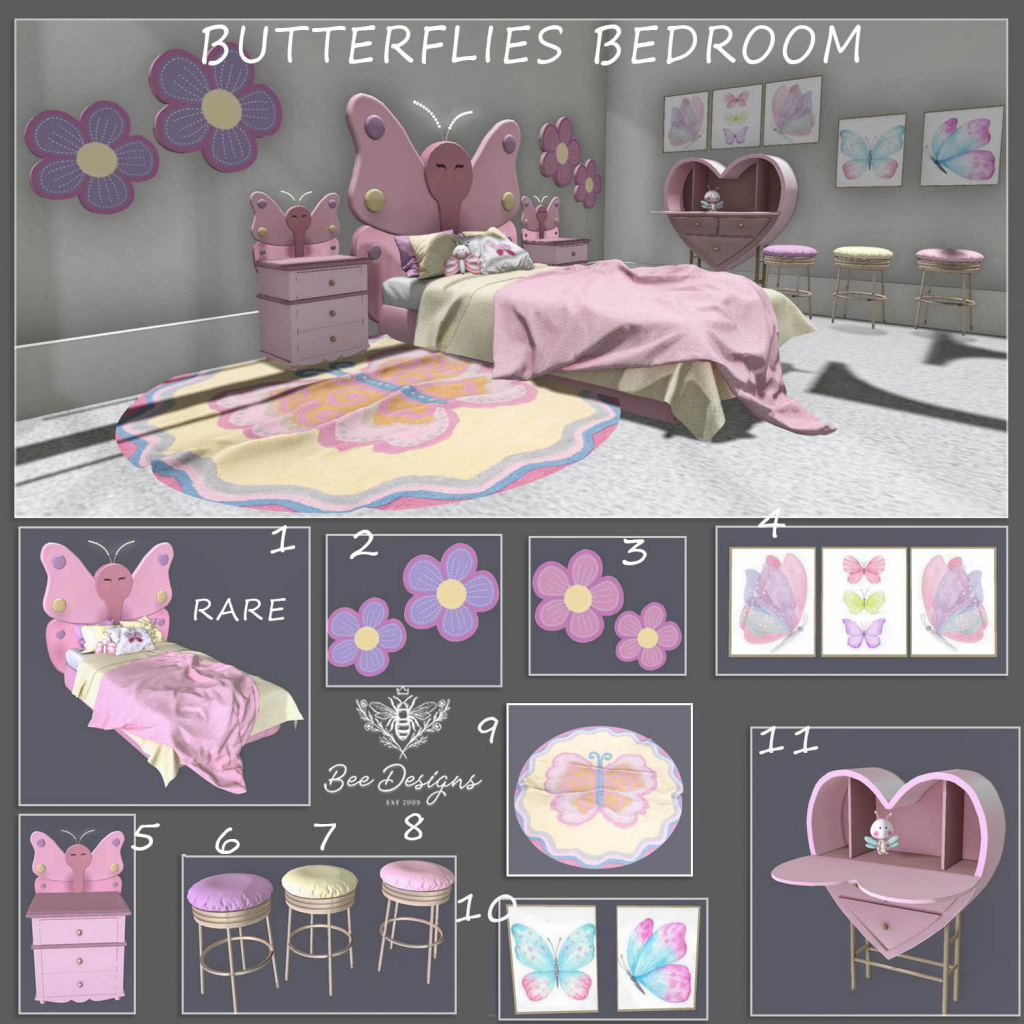 Bee Designs – Butterflies Bedroom