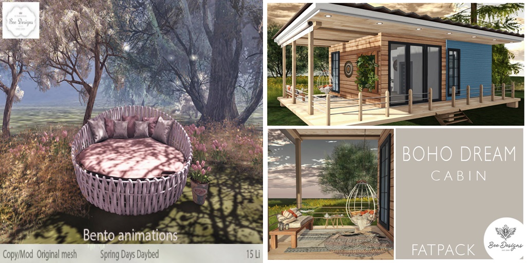 Bee Designs – Spring Days Daybed & Boho Dream Cabin