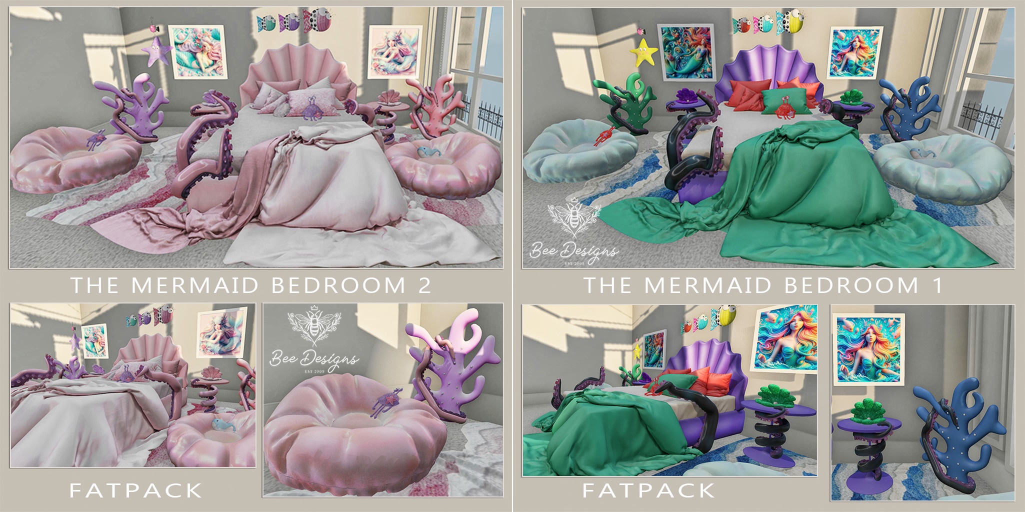 Bee Designs – Mermaid Bedrooms