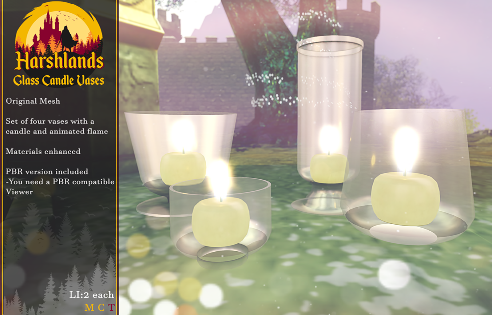 Harshlands – Glass Candle Vases