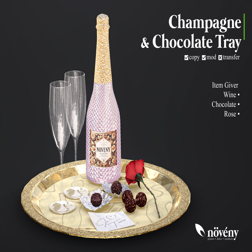 Noveny – Champagne & Chocolate Tray