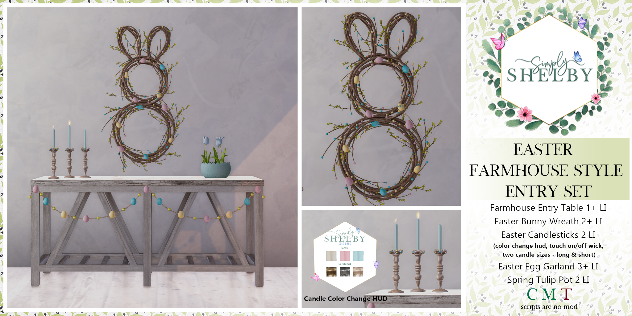 Simply Shelby – Easter Farmhouse Entry Set & Easter Table Decor