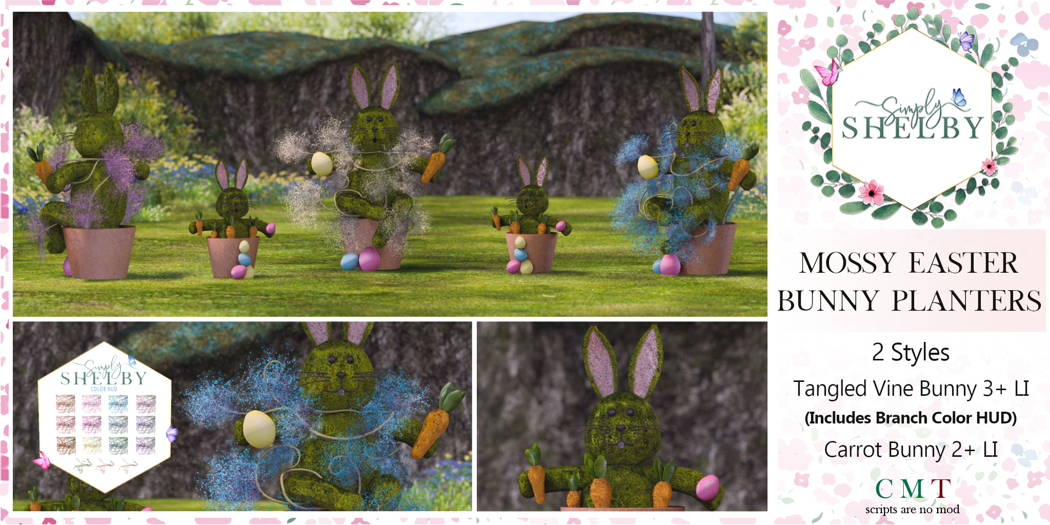 Simply Shelby – Mini Easter Egg Baskets & Mossy Easter Bunny Planters
