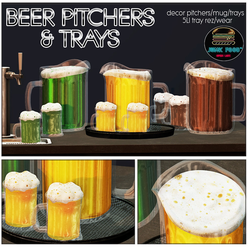 Junk Food – Beer Pitchers & Trays