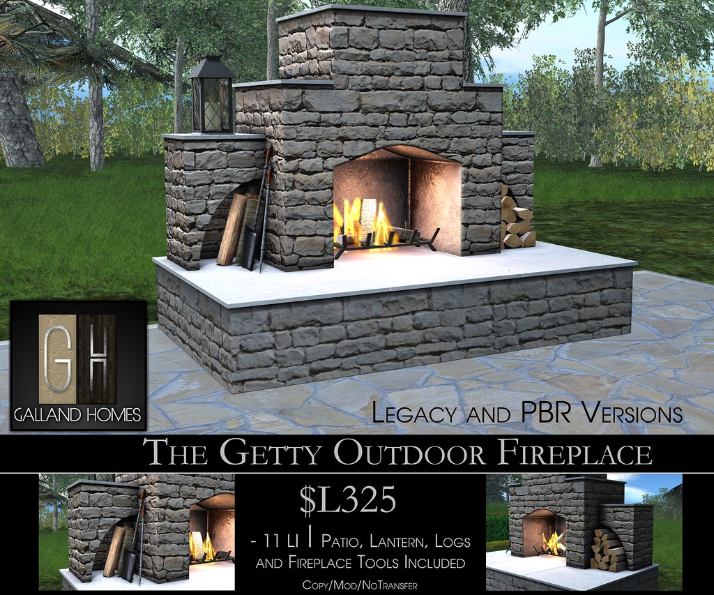 Galland Homes – The Getty Outdoor Fireplace