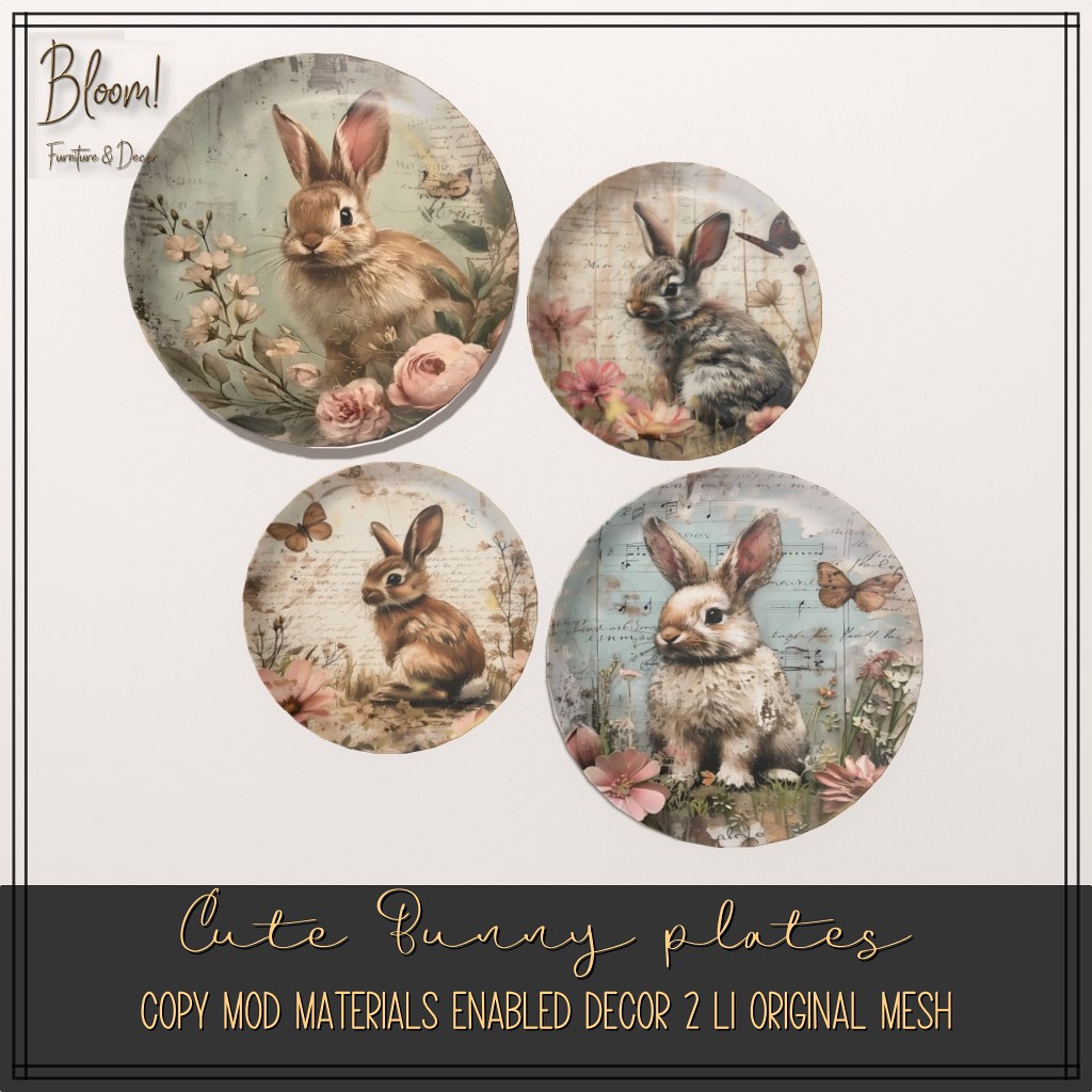 Bloom! – Cute Bunny Wall Plates