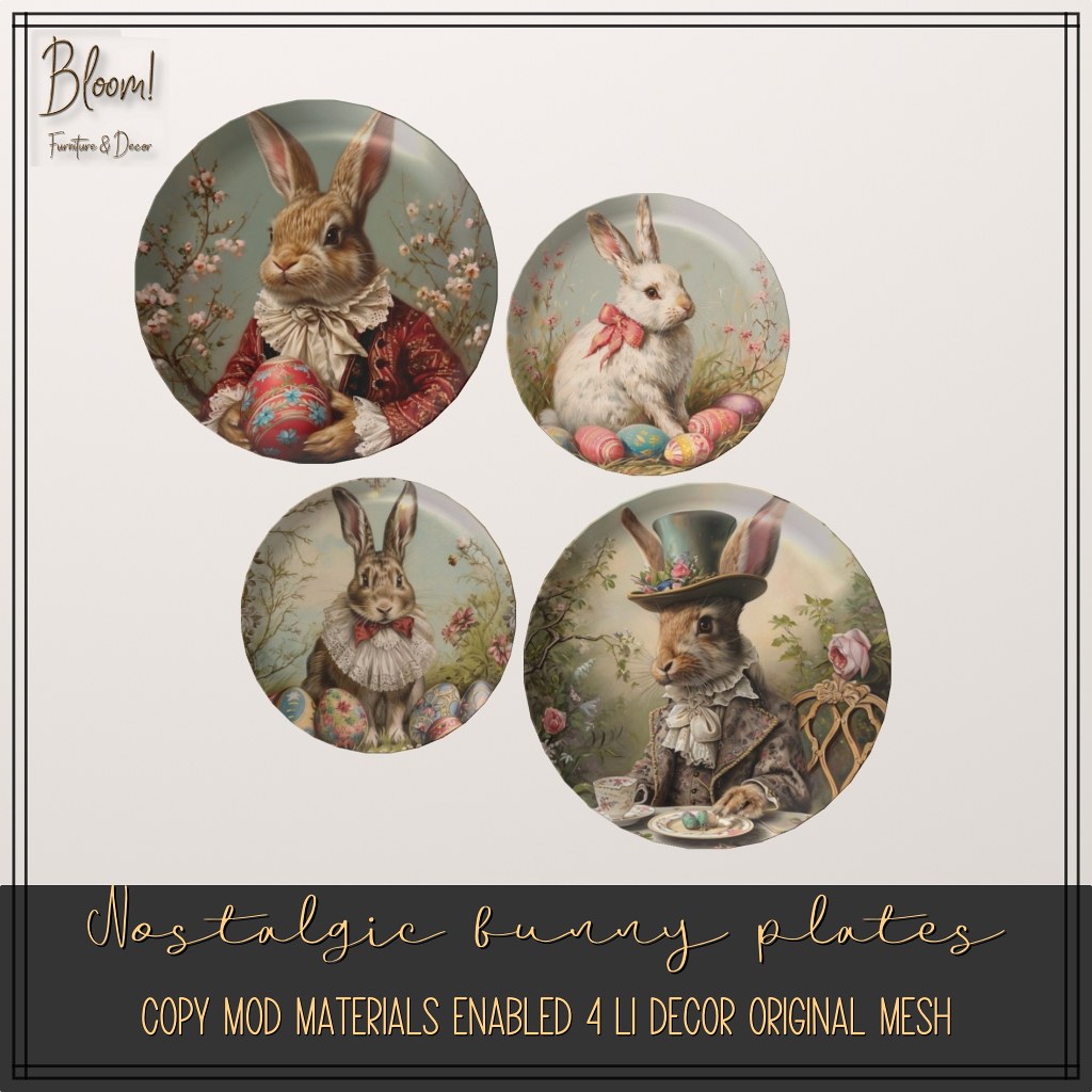 Bloom! – Nostalgic Bunny plates