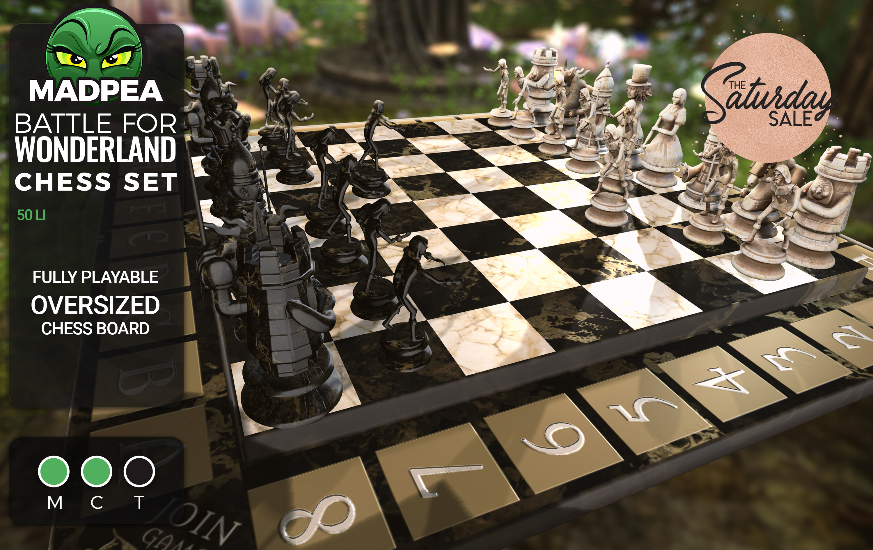 madPea – Battle for Wonderland Chess Set