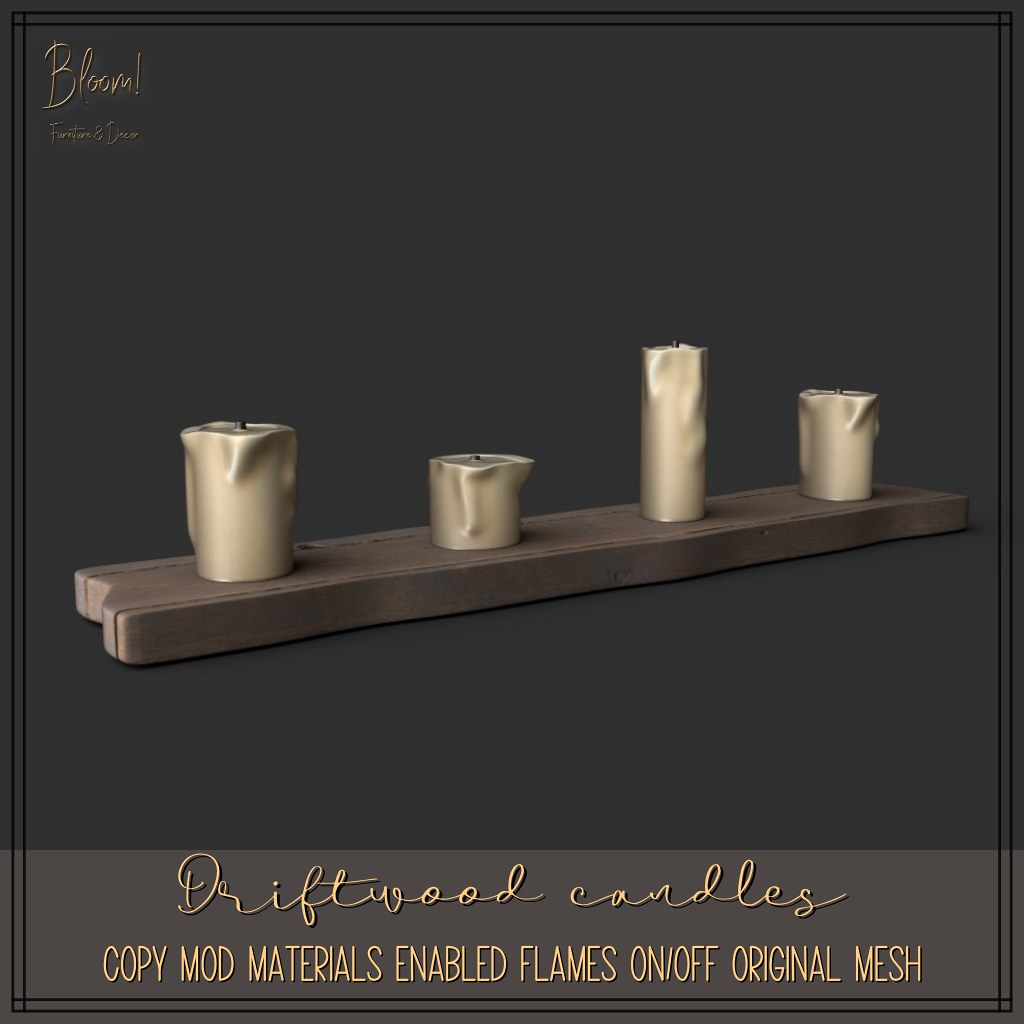 Bloom! Originals – Driftwood Candles