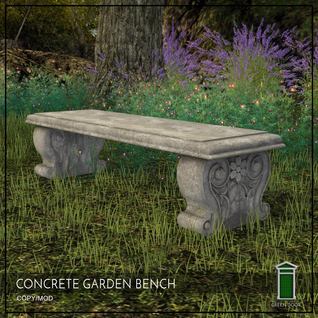 The Green Door – Concrete Garden Bench