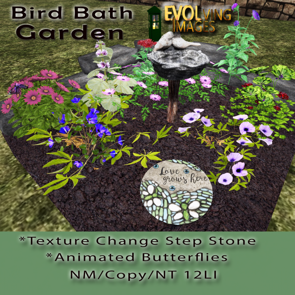 Evolving Images – Memorial Garden & Bird Bath