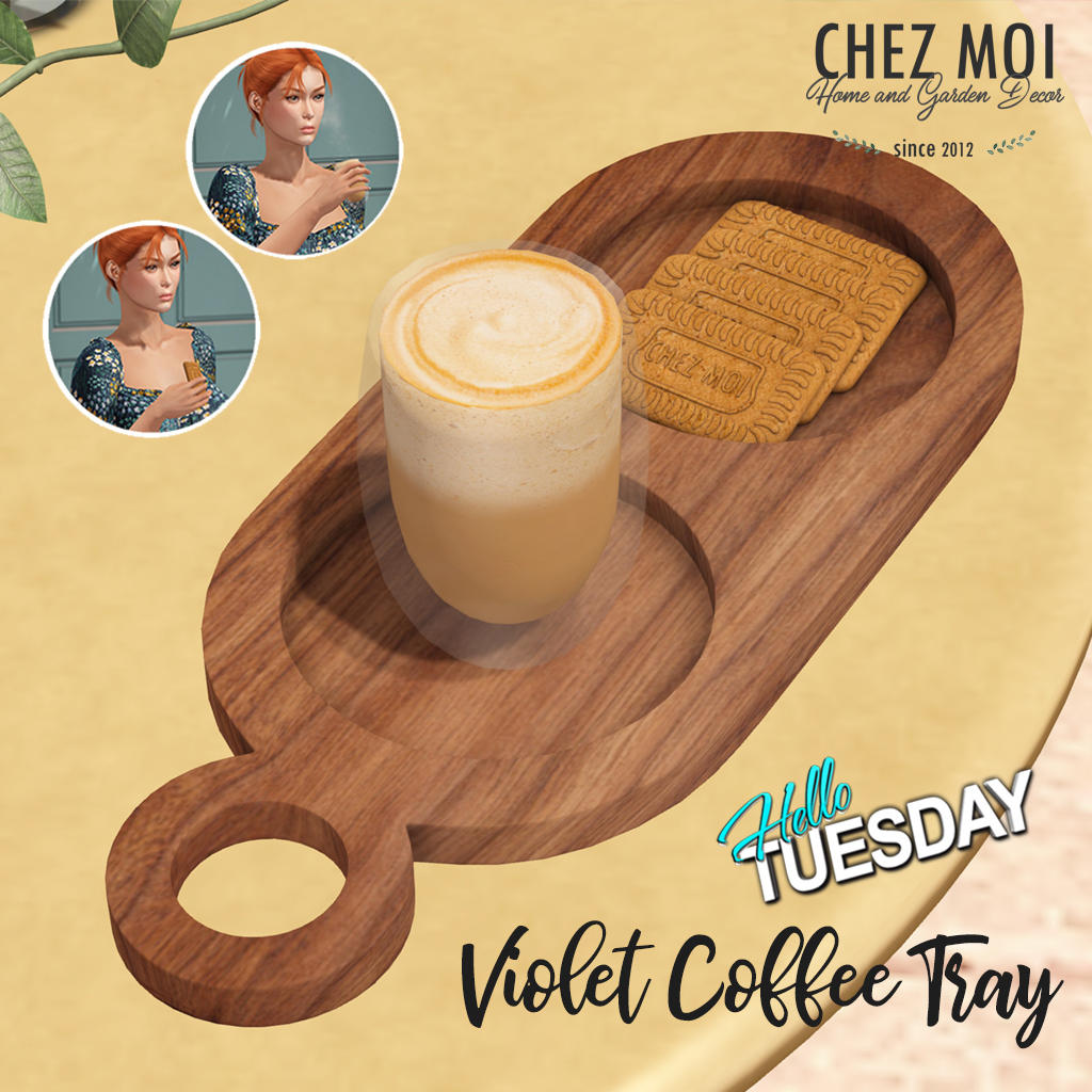 Chez Moi -Violet Coffee Tray