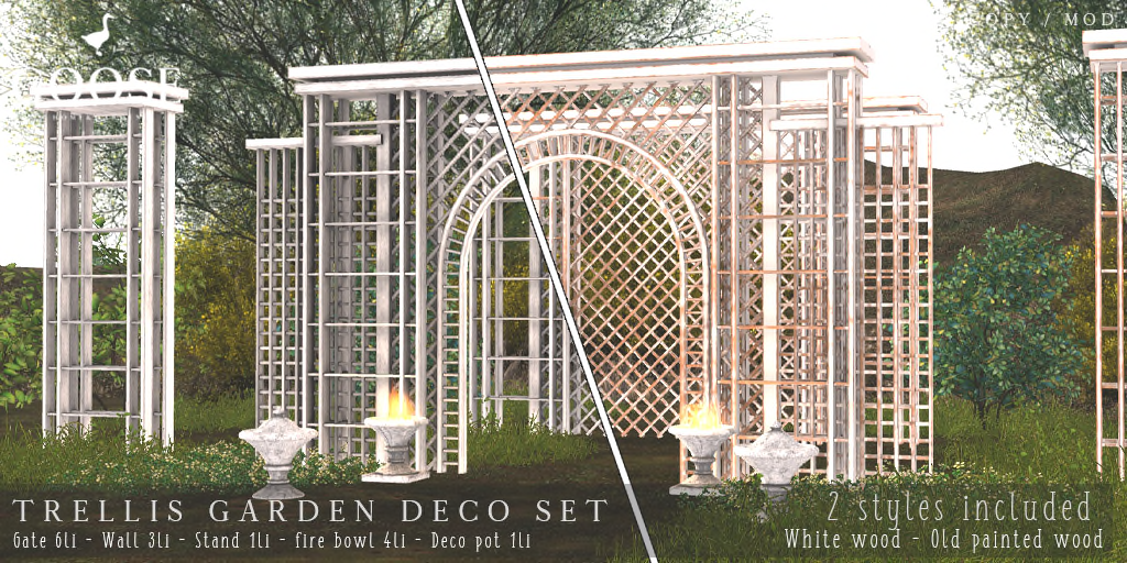 Goose – Trellis Garden Deco Set