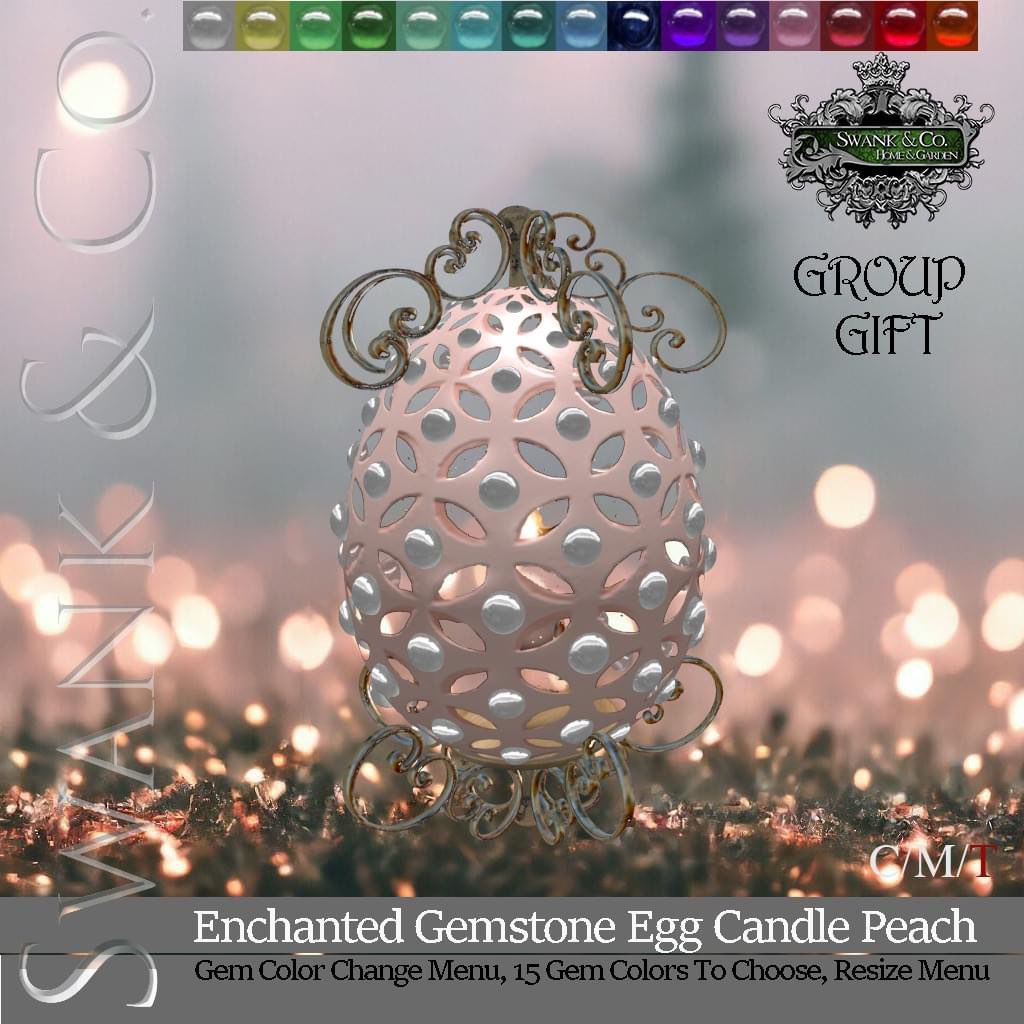 Swank & Co. – Enchanted Gemstone Egg Peach – Group Gift