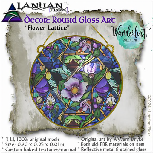 Lantian/Flox – Glass Art – Flower Lattice