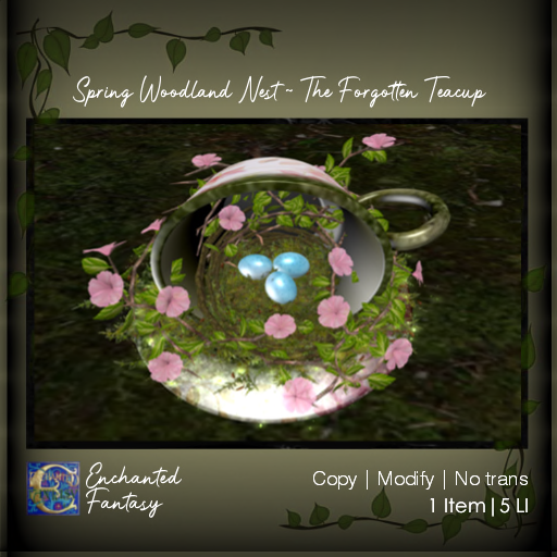 Enchanted Fantasy – Spring Woodland Nest – The Forgotten Teacup