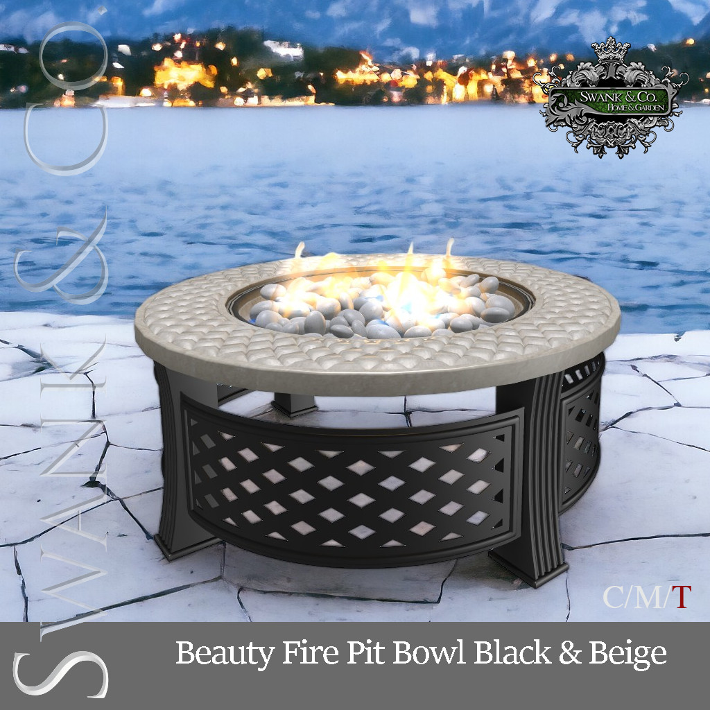 Swank & Co. – Beauty Fire Pit Bowl Black & Beige