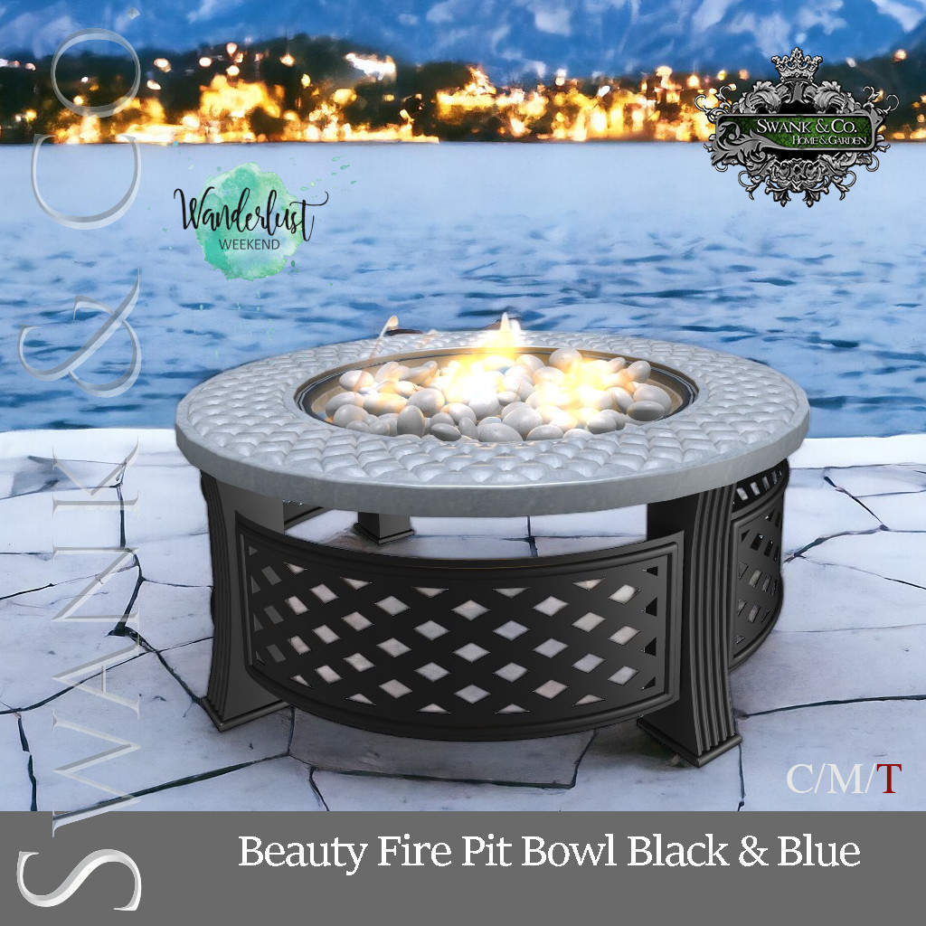 SWANK & Co. – Beauty Fire Pit Bowl in Black & Blue