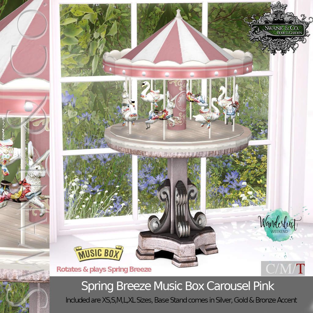 SWANK & Co. – Spring Breeze Music Box Carousel