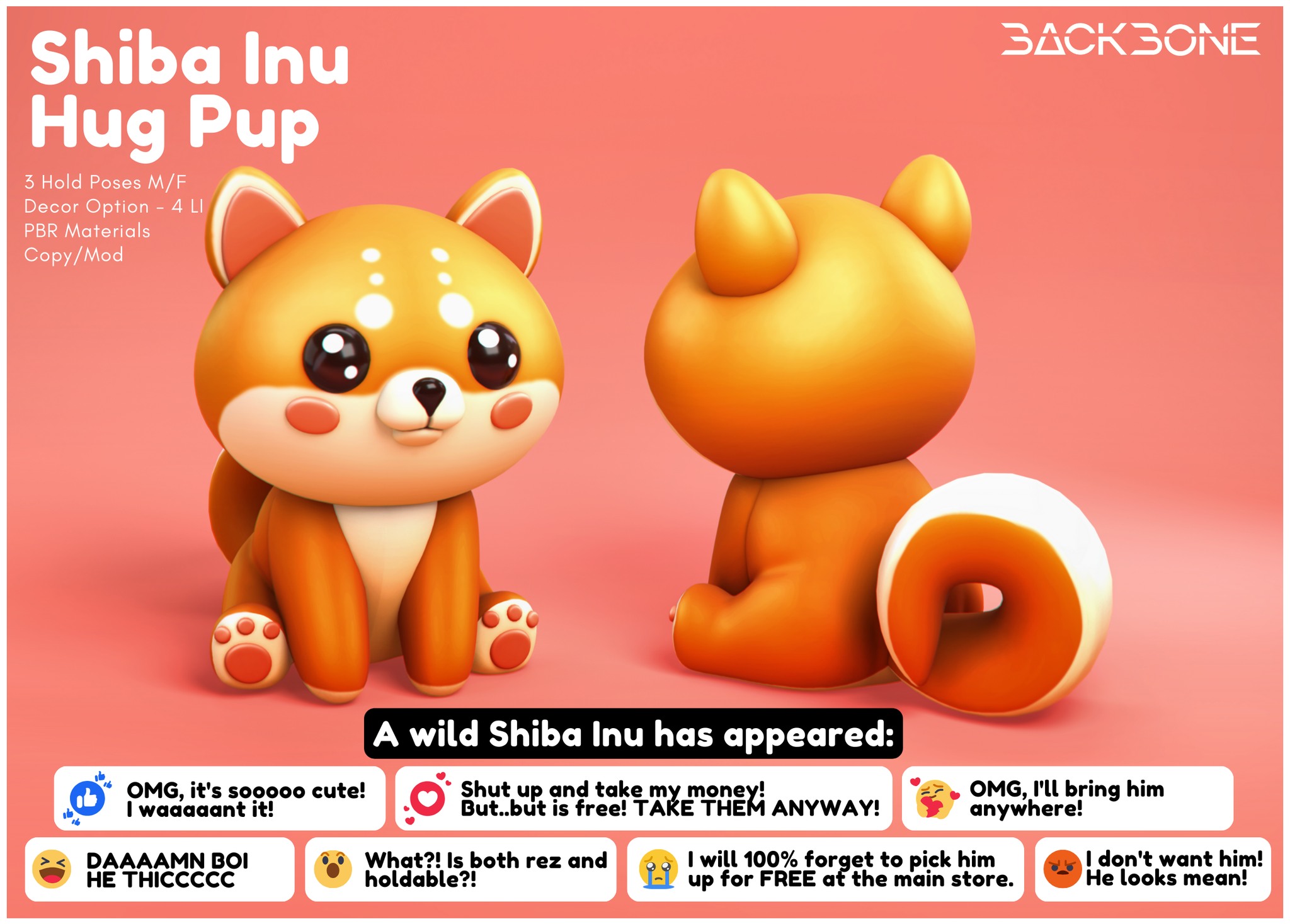 Backbone – Shiba Inu Hug Pup