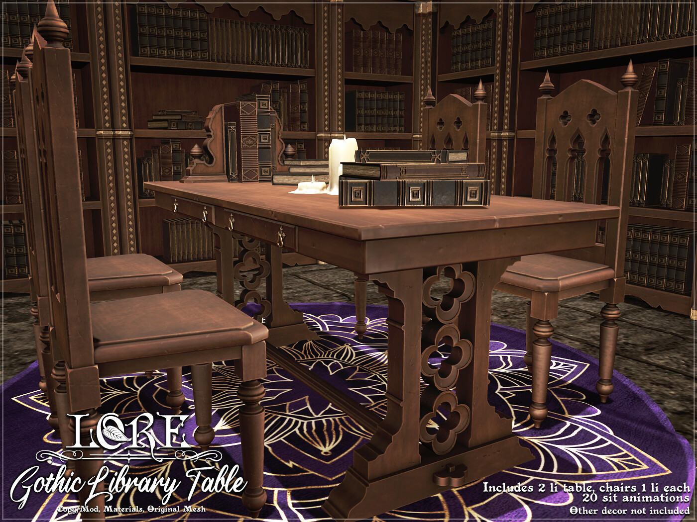 LORE – Gothic Library Table