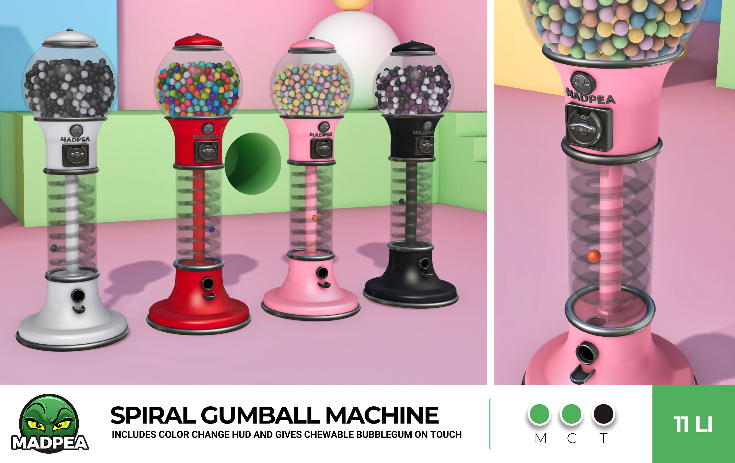 MadPea – Spiral Gumball Machine