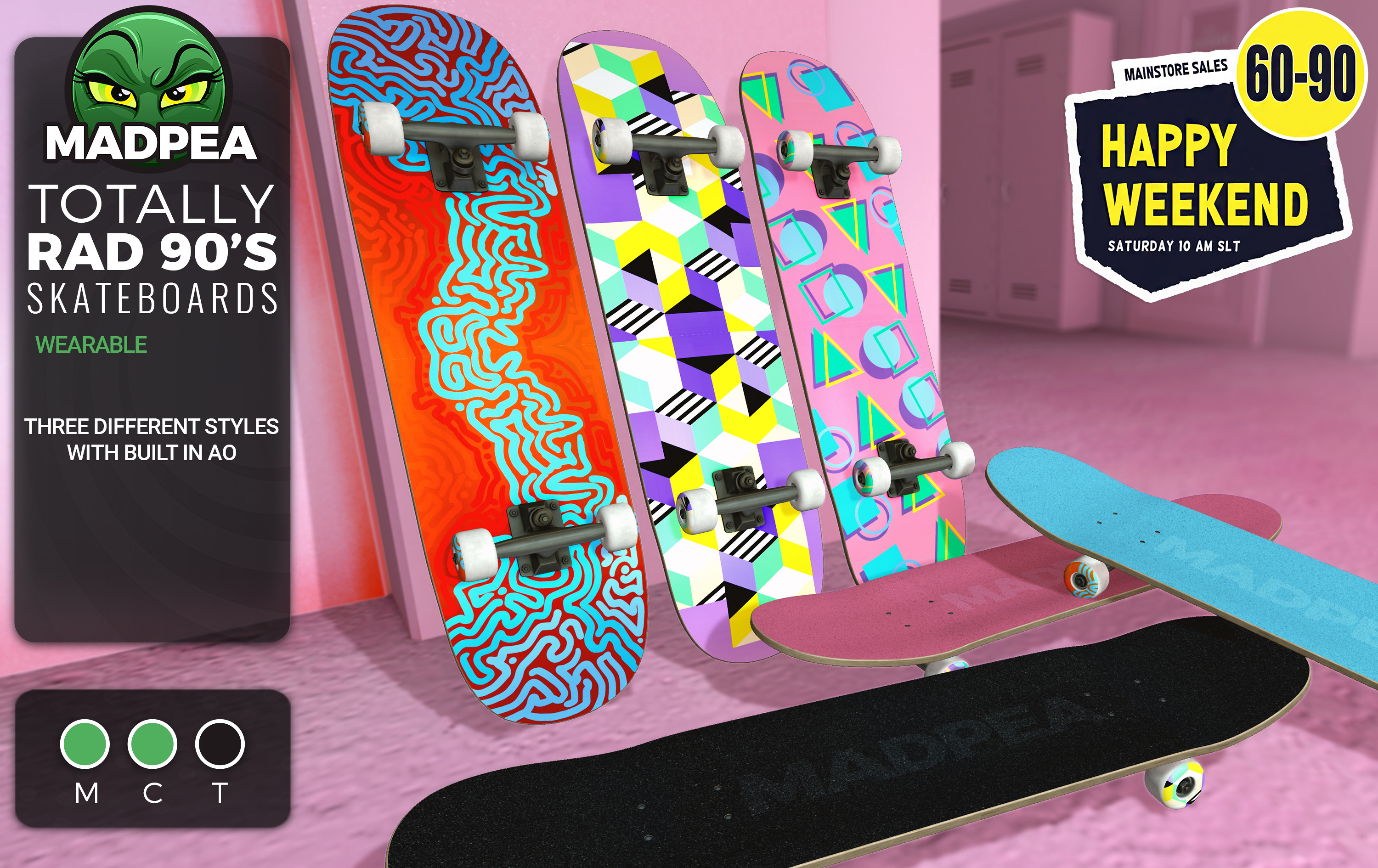 MadPea – Totally Rad 90’s Skateboards