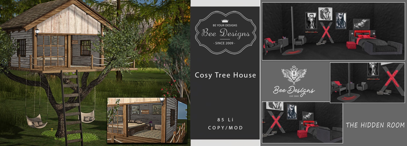 Bee designs – Cosy Tree House & The Hidden Room