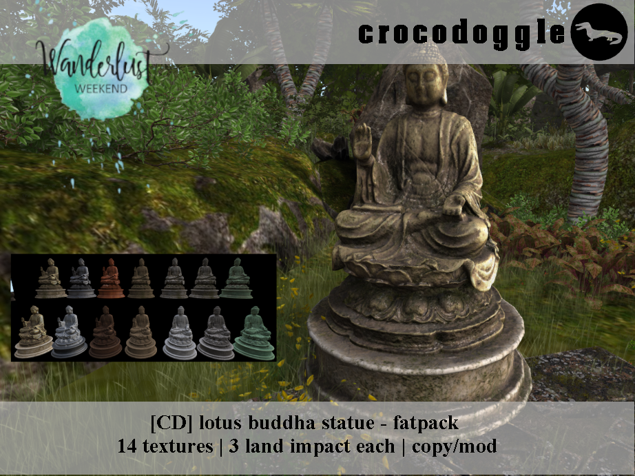 Crocodoggle – Lotus Buddha Statue