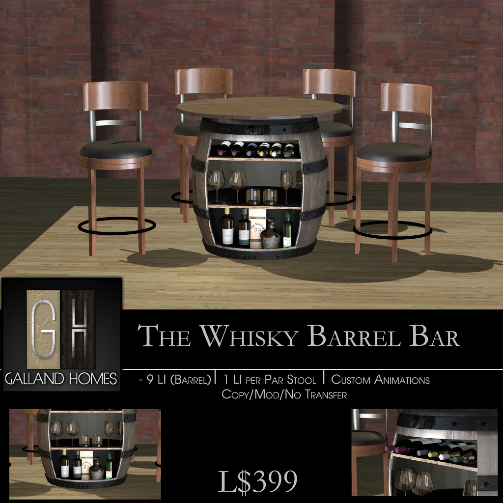 Galland Homes – Whisky Barrel Bar
