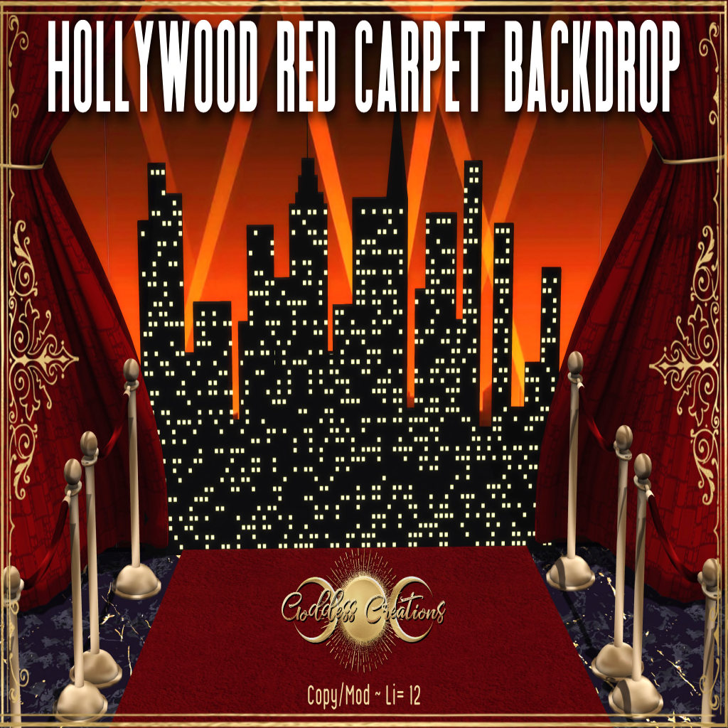 Goddess Creations – The Hollywood Red Carpet Backdrop
