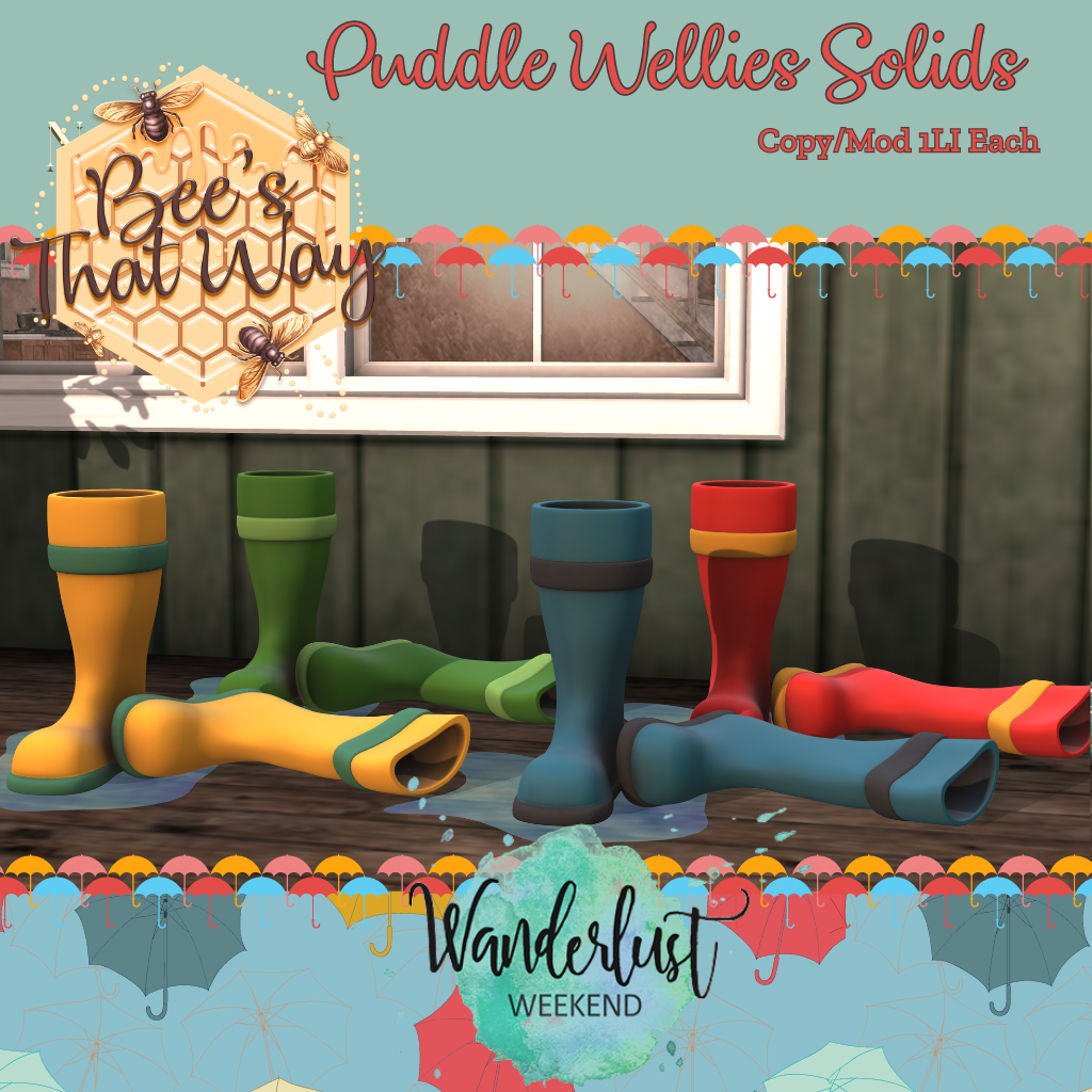 Bee’s That Way – Puddle Wellies Solids