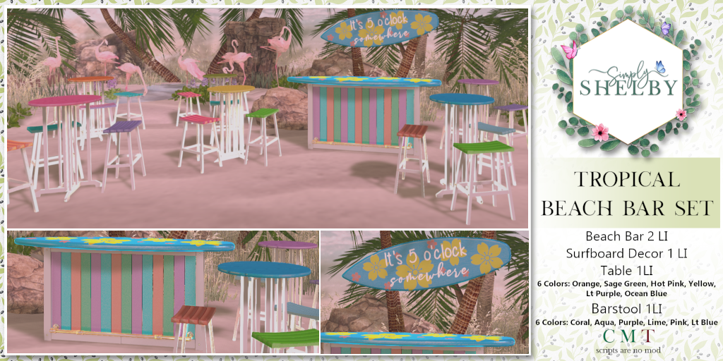 Simply Shelby – Tropical Beach Bar Set