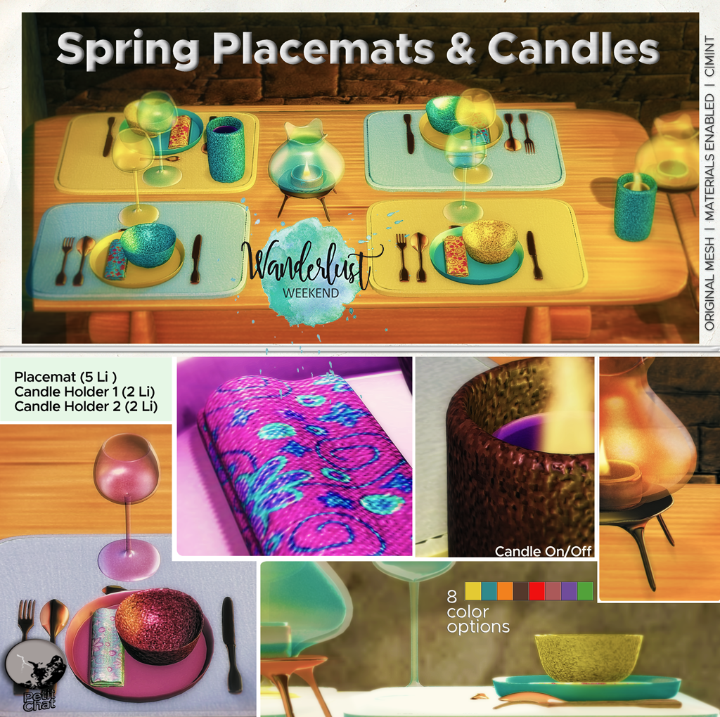 Petite Chat – Spring Placemats & Candles